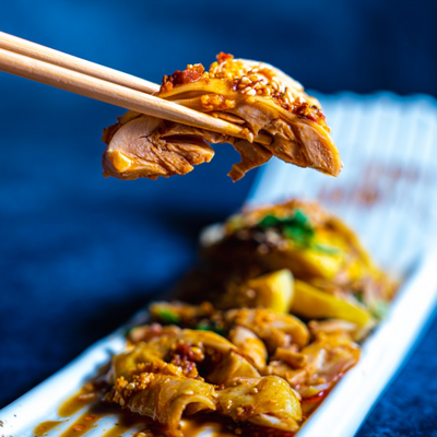 Sichuan Chicken Marinated in Chilli Oil (口水雞)